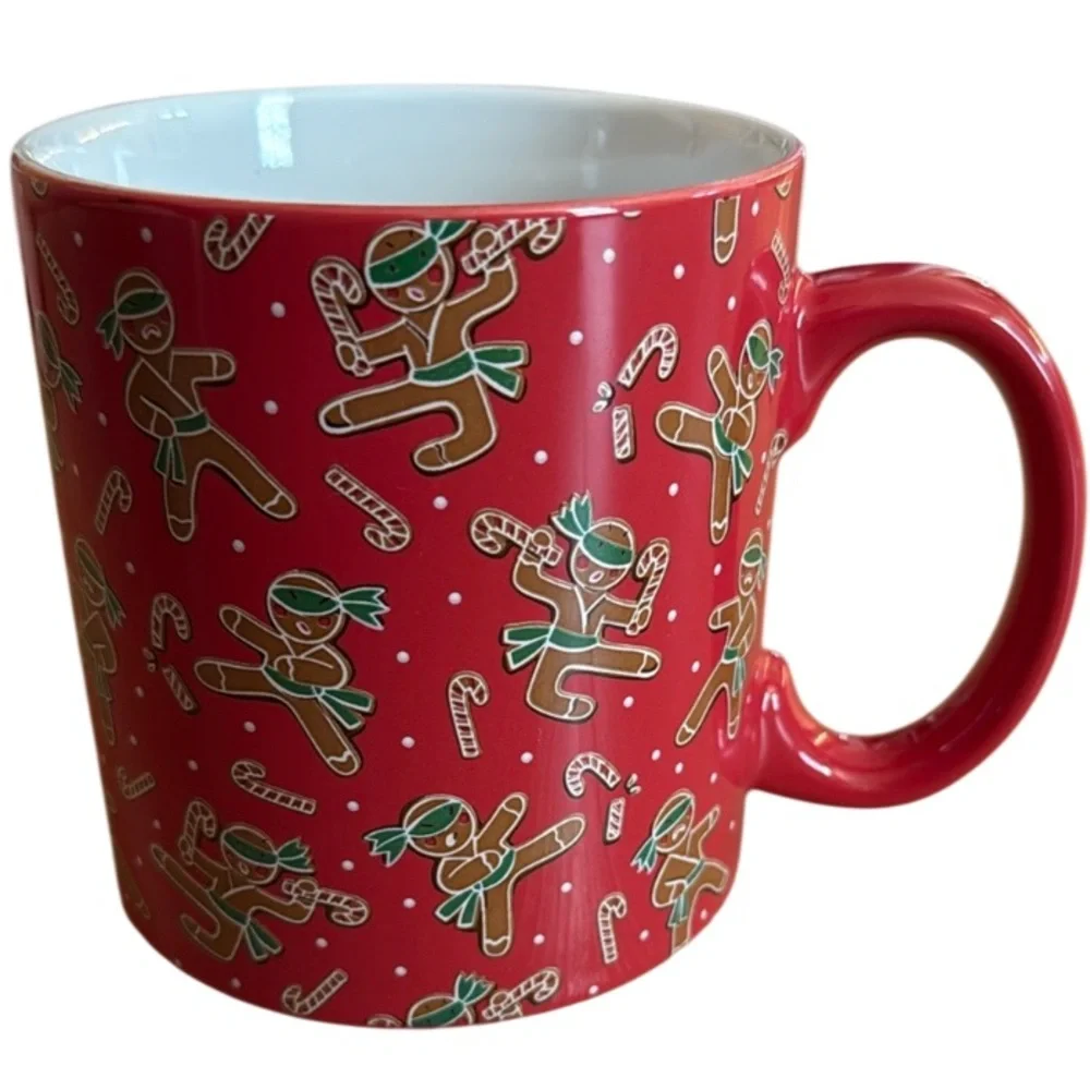 FAO SCHWARZ NINJA GINGERBREAD CERAMIC COFFEE MUG